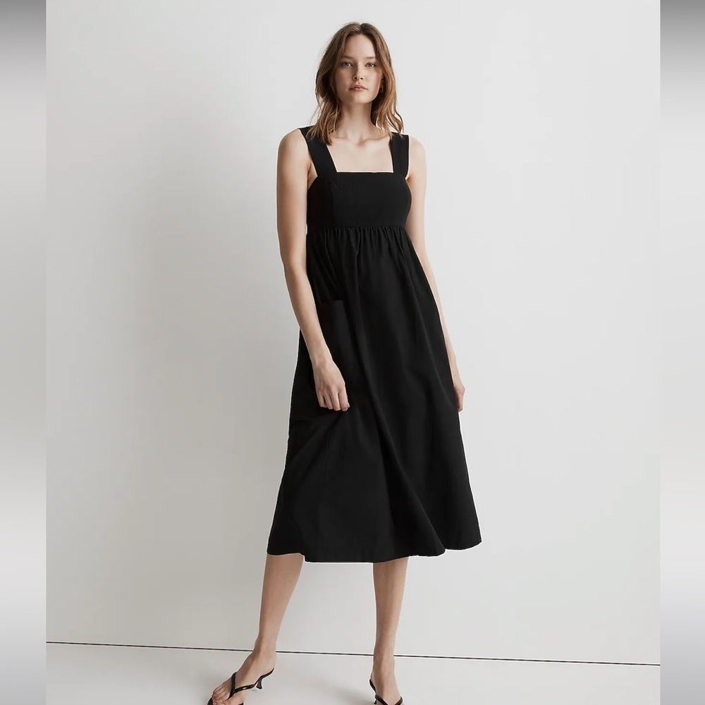 Madewell Cutout-Back Empire Midi Dress